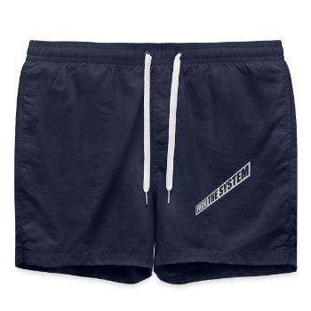 La révolution baise le système - Short de bain - bleu marine - Devant - AI Model Male 185 light (185cm)