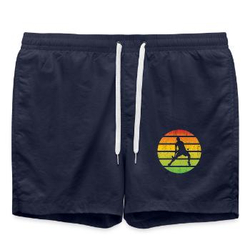 Hockey Player Floorball Hockey Gift Field Hockey - Swim Trunks - french navy - Front - AI Model Male 185 light (185cm)