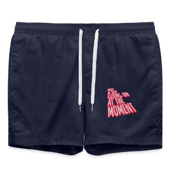 Not much going on - Badeshorts - French Navy - Vorne - AI Model Male 185 light (185cm)