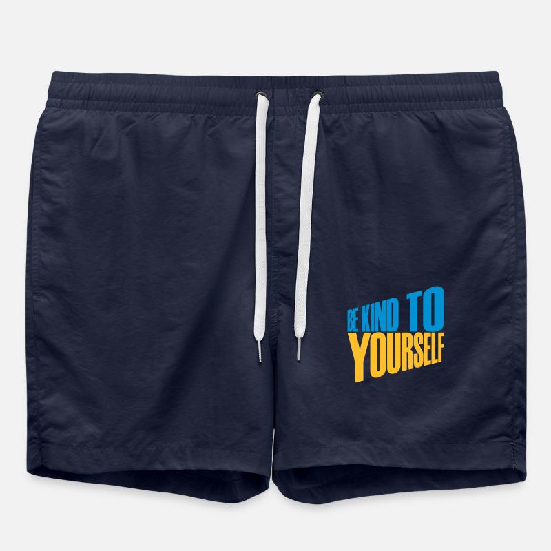 soyez gentil avec vous-même - Short de bain - bleu marine