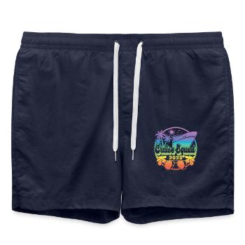 Cruise Squad 2023 Croisière Famille Amis Vacances - Short de bain - bleu marine - Devant - AI Model Male 185 light (185cm)