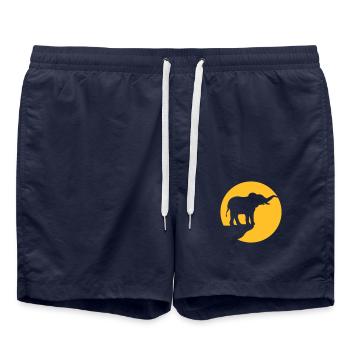 Silhouette Cliff Moon Éléphant - Short de bain - bleu marine - Devant - AI Model Male 185 light (185cm)