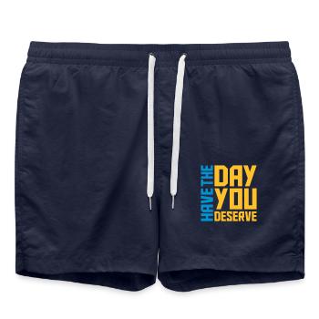 the day you deserve - Swim Trunks - french navy - Front - AI Model Male 185 light (185cm)