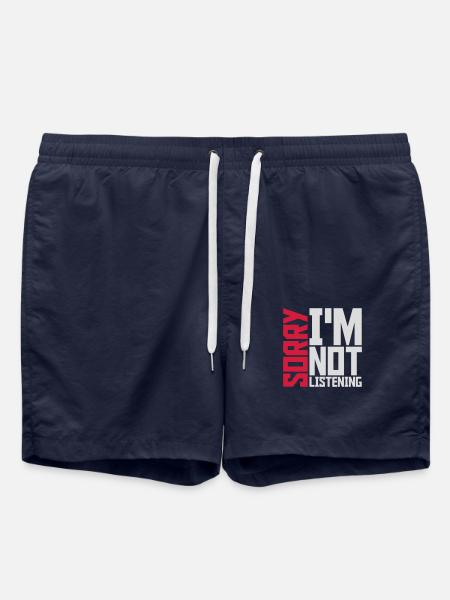 désolé de ne pas écouter - Short de bain - bleu marine