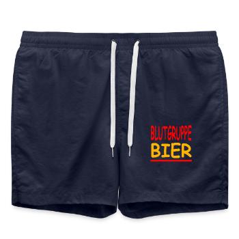 Bier - Badeshorts - French Navy - Vorne - AI Model Male 185 light (185cm)