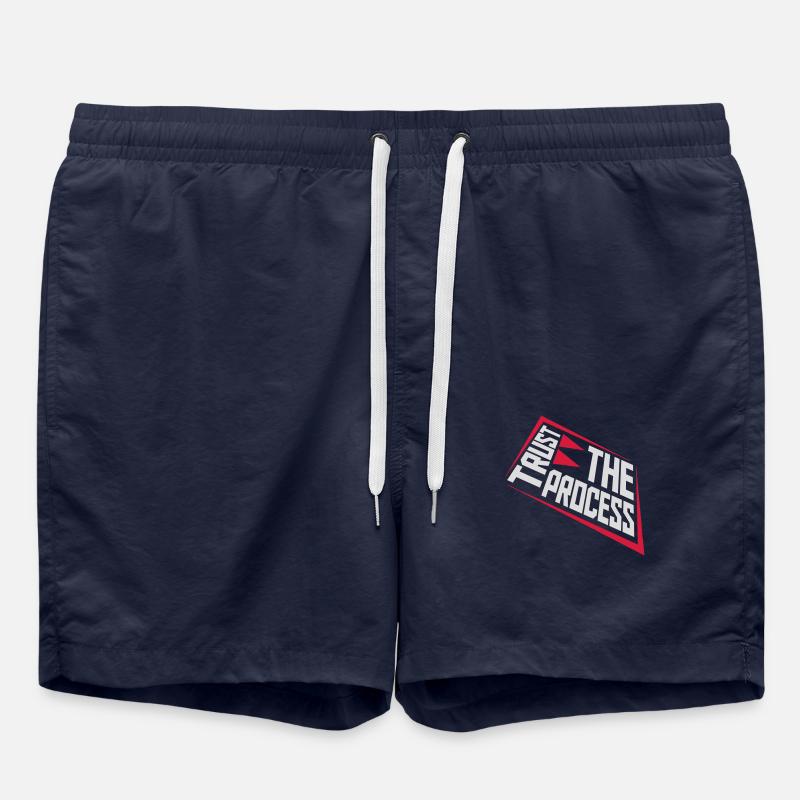 trust the process Zitat - Badeshorts - French Navy