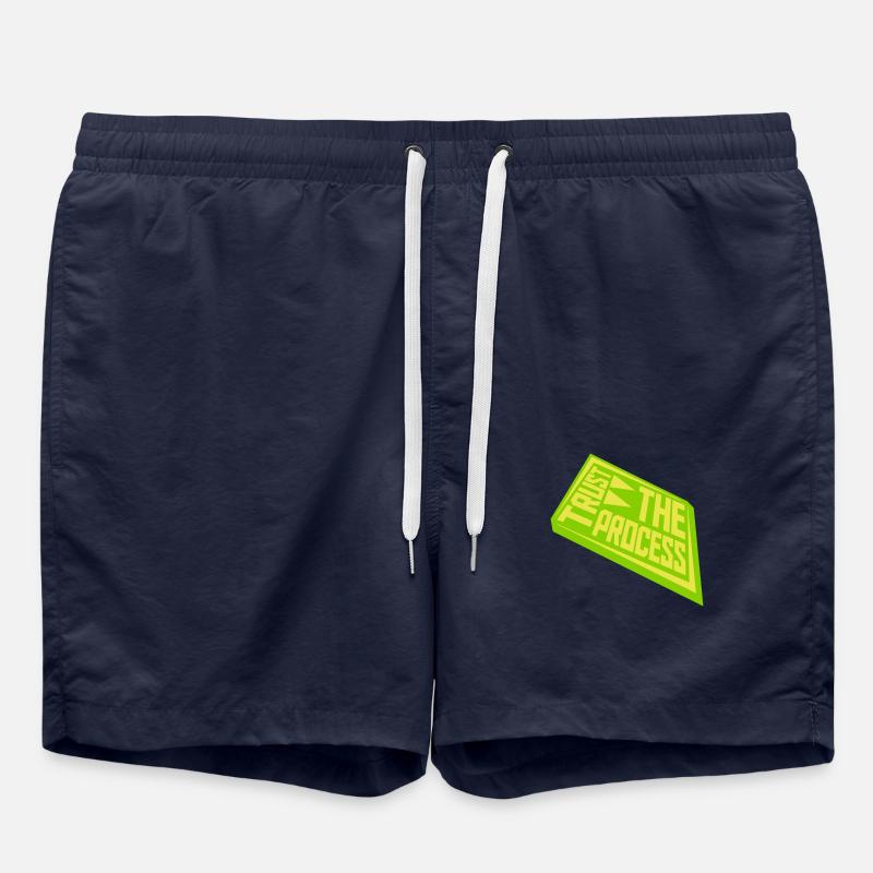 trust the process Quote - Swim Trunks - french navy