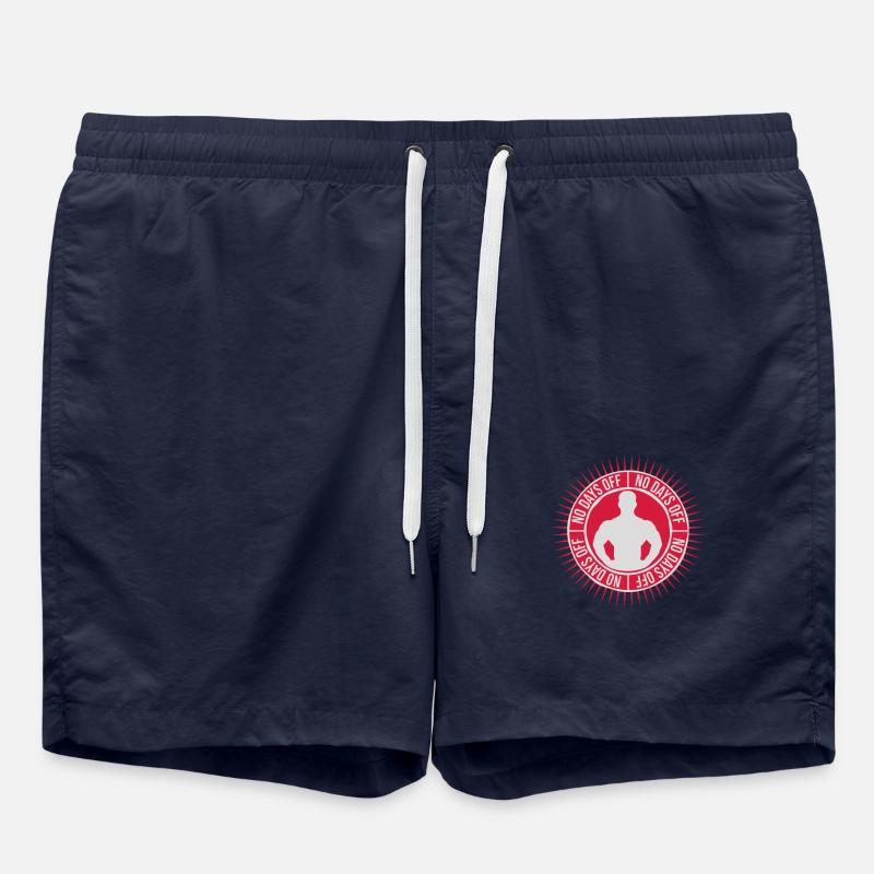 no days off Zitat - Badeshorts - French Navy