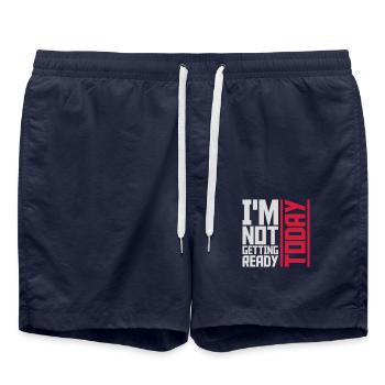 not getting ready today - Badeshorts - French Navy - Vorne - AI Model Male 185 light (185cm)