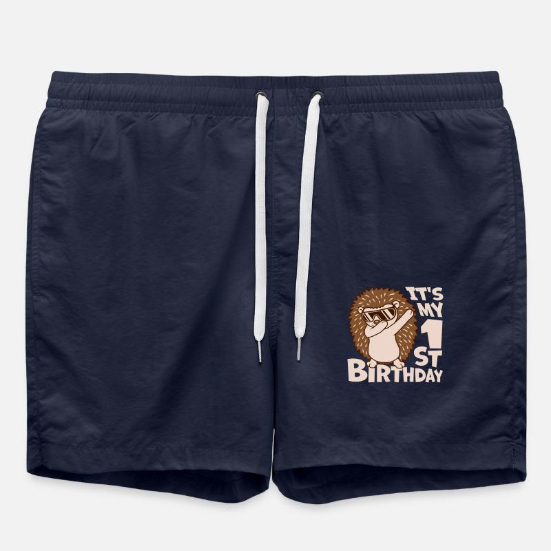 Hérisson 1er anniversaire dabbing - Short de bain - bleu marine