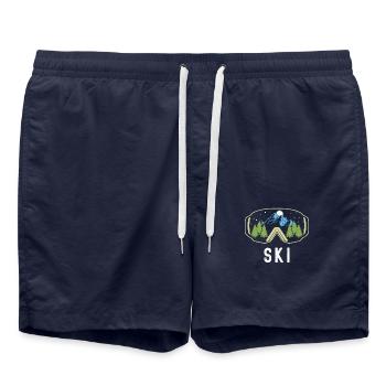 Ski Skier - Short de bain - bleu marine - Devant - AI Model Male 185 light (185cm)