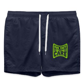 I don't care fact - Swim Trunks - french navy - Front - AI Model Male 185 light (185cm)