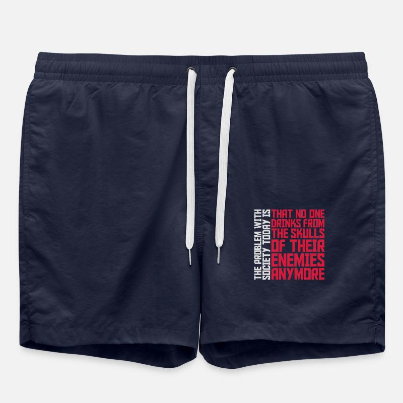 drinks from enemies skulls - Swim Trunks - french navy