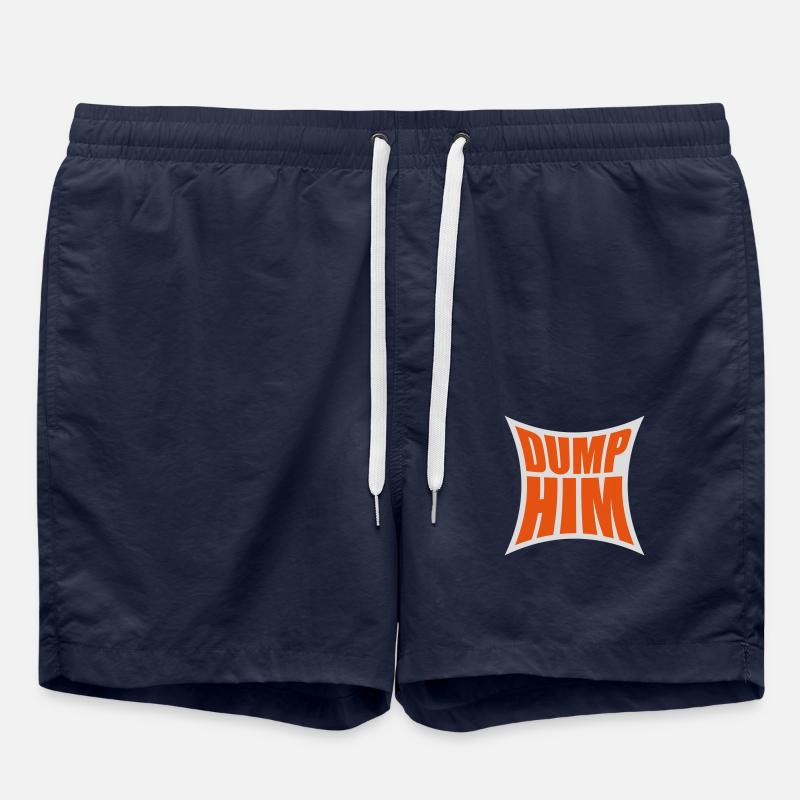 Dump Him Quote Logo - Short de bain - bleu marine