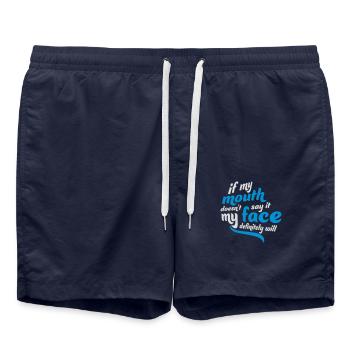 my face definitely will - Swim Trunks - french navy - Front - AI Model Male 185 light (185cm)
