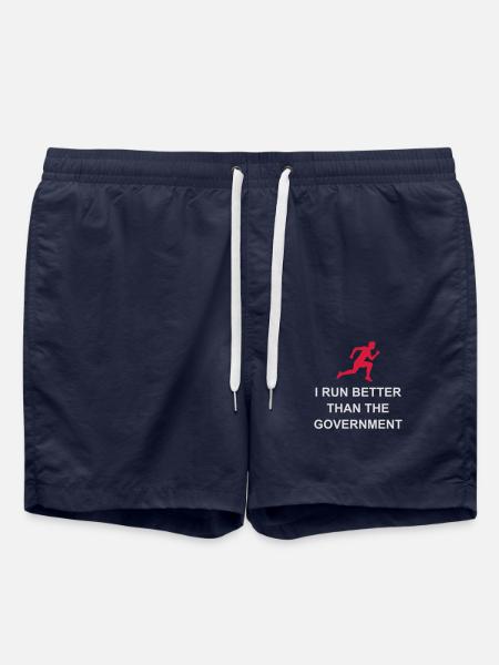 run better than government - Swim Trunks - french navy