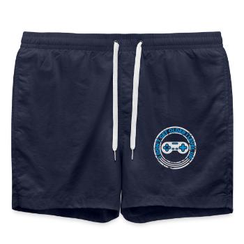 get older level up - Swim Trunks - french navy - Front - AI Model Male 185 light (185cm)