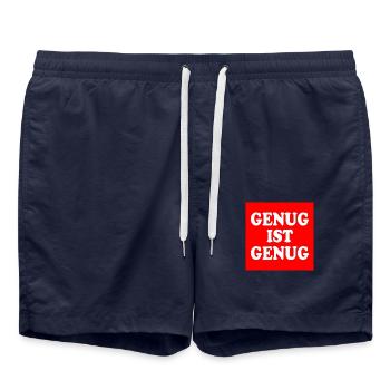 Genug ist genug - Badeshorts - French Navy - Vorne - AI Model Male 185 light (185cm)