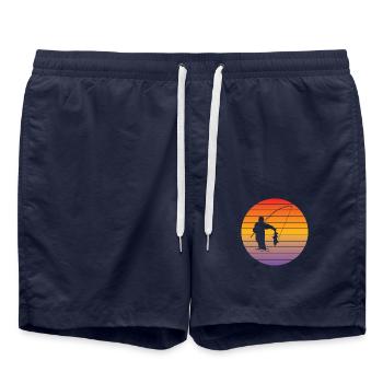 Fishing Hooks Fishing Fishing Fishing Fishing - Swim Trunks - french navy - Front - AI Model Male 185 light (185cm)