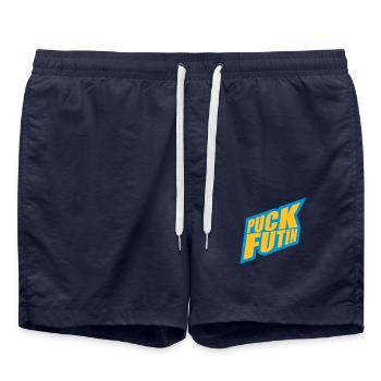 Conception du logo Puck Futin - Short de bain - bleu marine - Devant - AI Model Male 185 light (185cm)