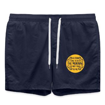 not talk to me - Swim Trunks - french navy - Front - AI Model Male 185 light (185cm)