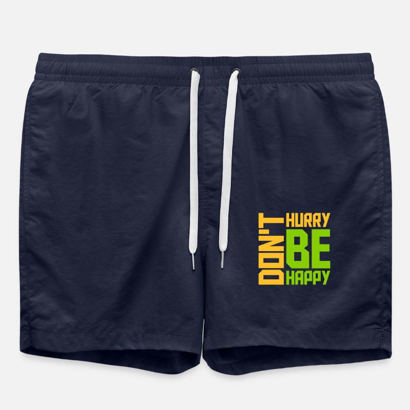 Skynd dig ikke at være glad - Badeshorts - navy