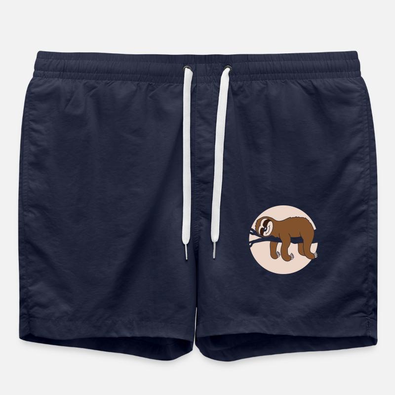 Comic Branch Sleep Sloth - Swim Trunks - french navy