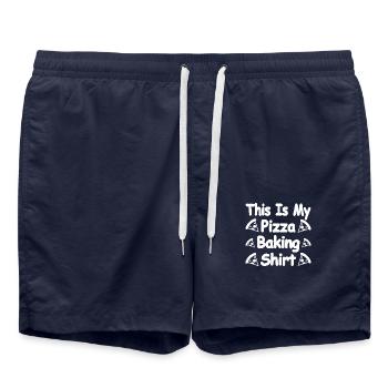 Pizza - Short de bain - bleu marine - Devant - AI Model Male 185 light (185cm)