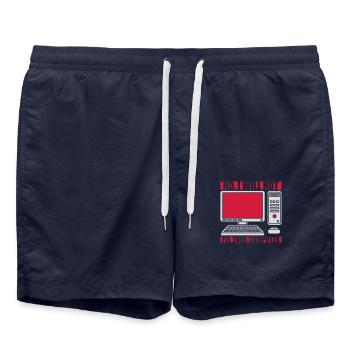not fix your computer - Swim Trunks - french navy - Front - AI Model Male 185 light (185cm)