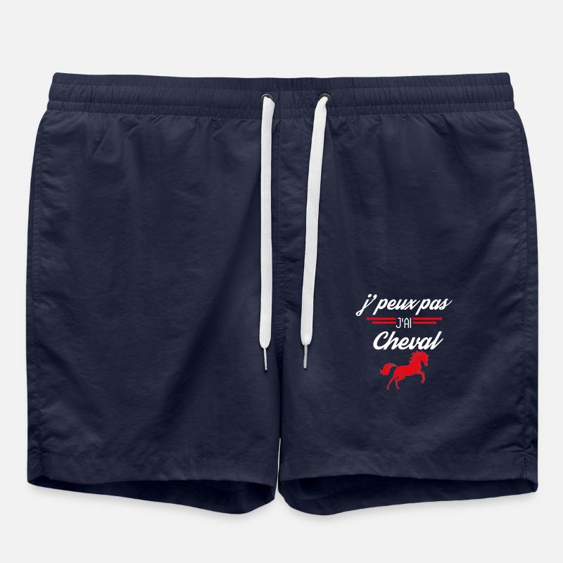 J'Peux j'ai Cheval rouge - Short de bain - bleu marine