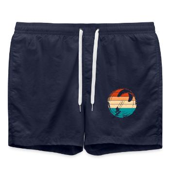 Kitesurfer Kiteboard Kitesurfen Kitesurf - Badeshorts - French Navy - Vorne - AI Model Male 185 light (185cm)