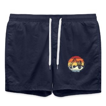 Excavatrice - Short de bain - bleu marine - Devant - AI Model Male 185 light (185cm)