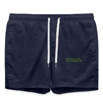 das machen Früchte nicht - Badeshorts - French Navy - Vorne - AI Model Male 185 light (185cm)