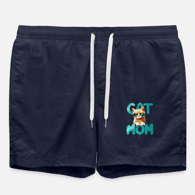 Maman chat - Short de bain - bleu marine