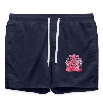 OM avec Bouddha E 229 - Short de bain - bleu marine - Devant - AI Model Male 185 light (185cm)