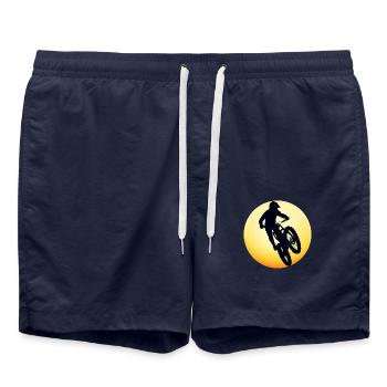 VTT Descente - Sunset Silhouette - Short de bain - bleu marine - Devant - AI Model Male 185 light (185cm)