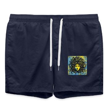Méduse - Short de bain - bleu marine - Devant - AI Model Male 185 light (185cm)