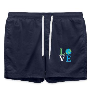 Aimer la Terre - Short de bain - bleu marine - Devant - AI Model Male 185 light (185cm)