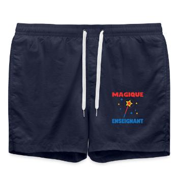 MAGIQUE ENSEIGNANT - Short de bain - bleu marine - Devant - AI Model Male 185 light (185cm)