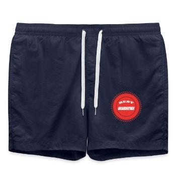 BEST PAPY GRANDPA GRANFATHER - Swim Trunks - french navy - Front - AI Model Male 185 light (185cm)