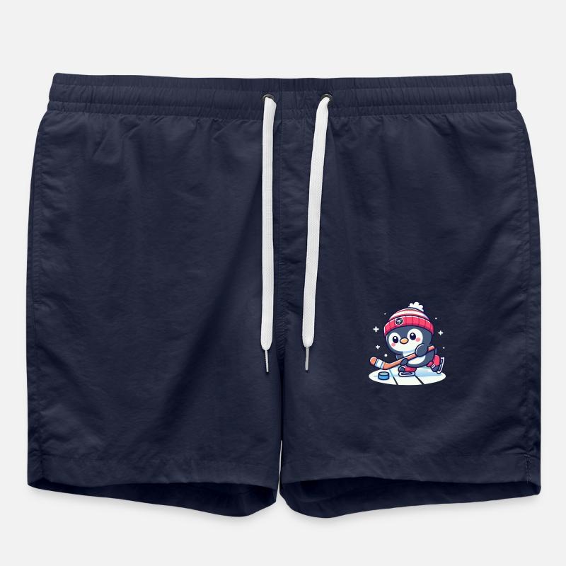 Pinguin Eishockey - Badeshorts - French Navy