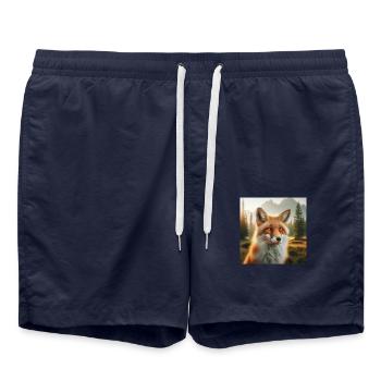 Fox - Swim Trunks - french navy - Front - AI Model Male 185 light (185cm)