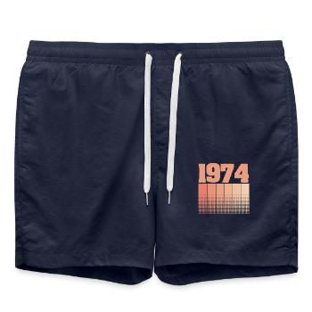Né en 1974 - Short de bain - bleu marine - Devant - AI Model Male 185 light (185cm)
