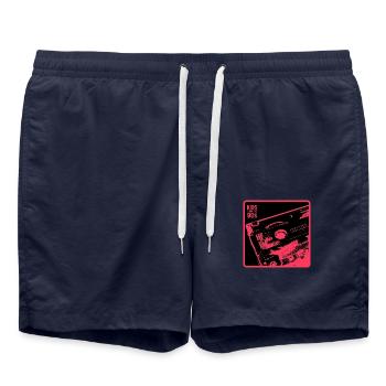 Kids from the 90s - red MC close-up - Badeshorts - French Navy - Vorne - AI Model Male 185 light (185cm)