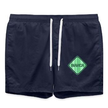 Geschenk für Bianca - Badeshorts - French Navy - Vorne - AI Model Male 185 light (185cm)