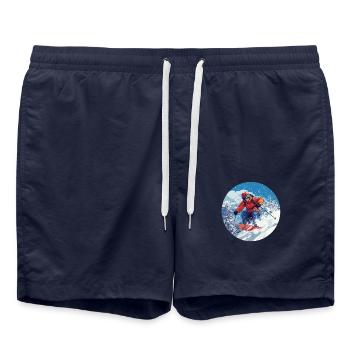 Abenteuer im Schnee: Spüre den Adrenalinkick! - Badeshorts - French Navy - Vorne - AI Model Male 185 light (185cm)
