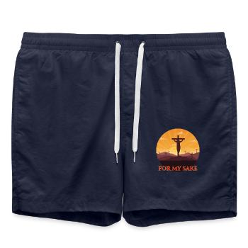 For My sake - Swim Trunks - french navy - Front - AI Model Male 185 light (185cm)
