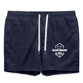Électricien de travail - Short de bain - bleu marine - Devant - AI Model Male 185 light (185cm)