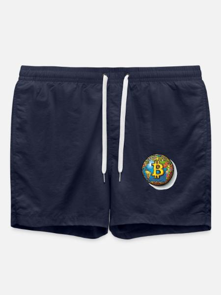 Bitcoin Global: The currency without borders! - Swim Trunks - french navy
