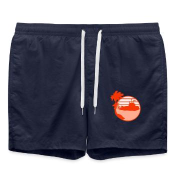 Plongée sous-marine Bateau sous-marin - Short de bain - bleu marine - Devant - AI Model Male 185 light (185cm)
